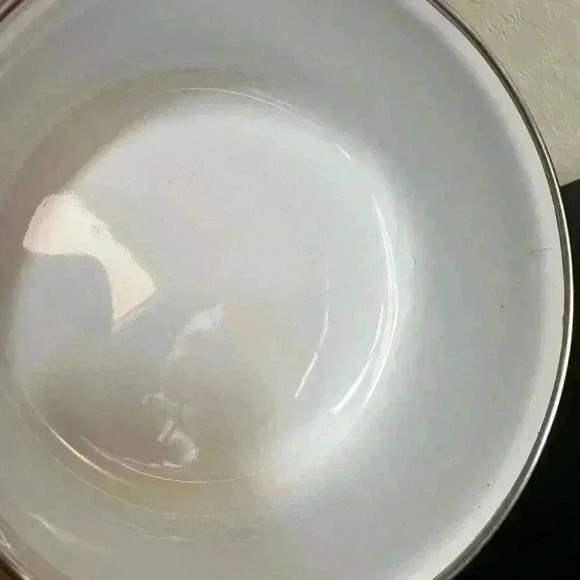 Vintage Metal Enamel Kitchen Storage Bowls Stacking With Vegetable Print - Picture 4 of 9